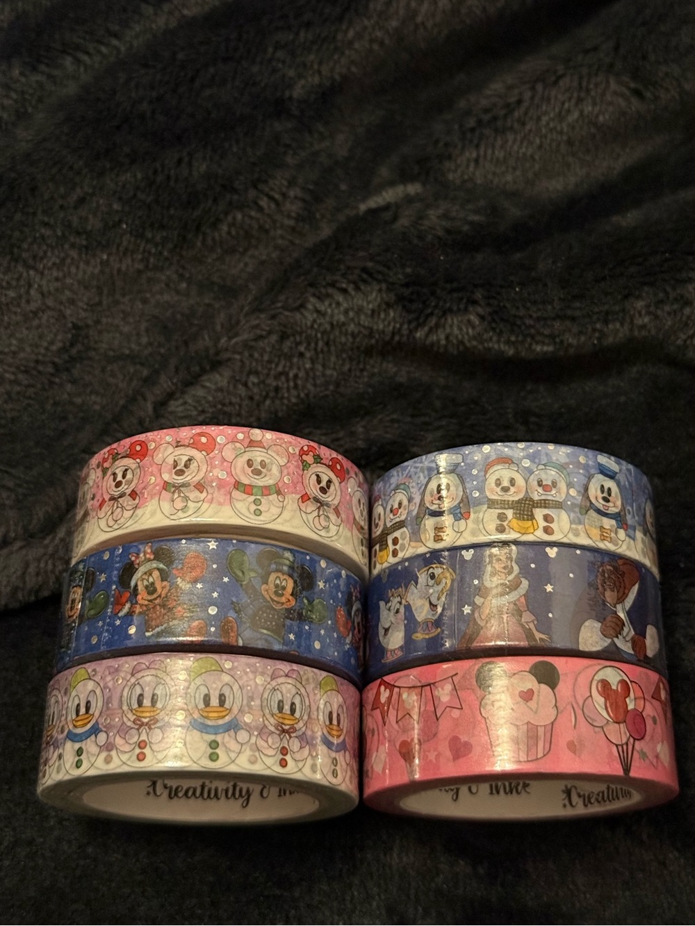 Creativity & Ink Disney Winter Decorative Character Washi Tape Rolls, Set of 6